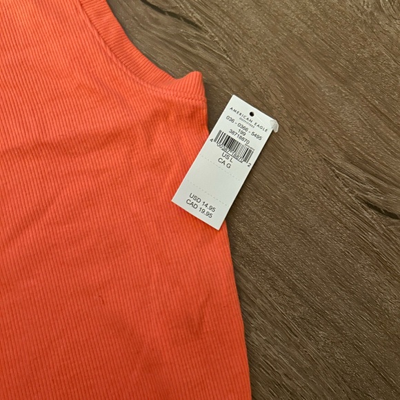 American Eagle Outfitters NWT Vibrant Coral Tank Top - Picture 2 of 3